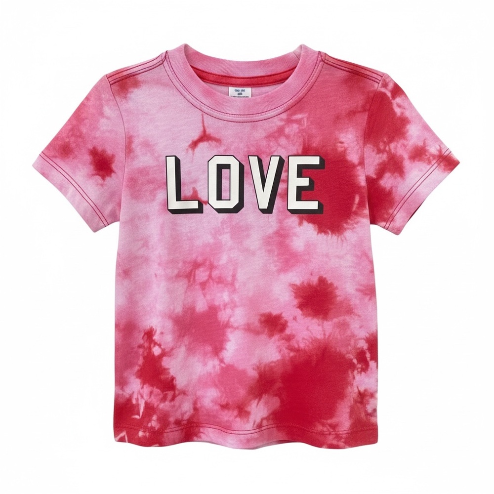 Celebrate It 12M Red Tie-Dye Kids Unisex Tee Shirt LOVE